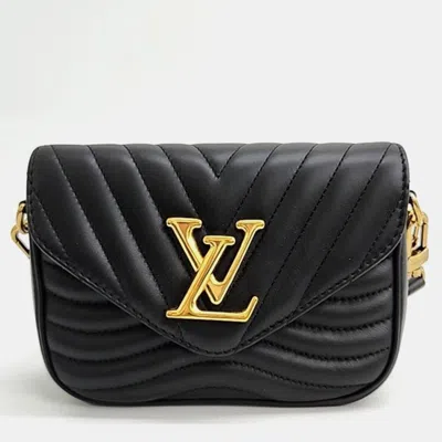 Pre-owned Louis Vuitton New Wave Crossbody Bag In Black