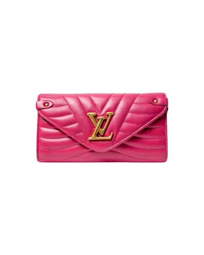 Pre-owned Louis Vuitton New Wave Fuchsia Wallet In Pink
