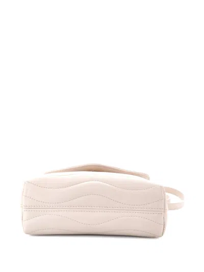 Pre-owned Louis Vuitton New Wave Hold Me Top Handle Bag Quilted Leather Satchel In Neutral