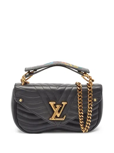 Pre-owned Louis Vuitton New Wave Shoulder Bag In Black