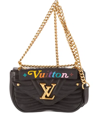Pre-owned Louis Vuitton New Wave Shoulder Bag In Black