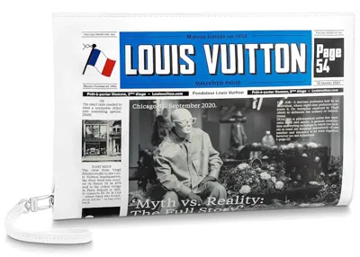 Pre-owned Louis Vuitton Newspaper Pouch In White