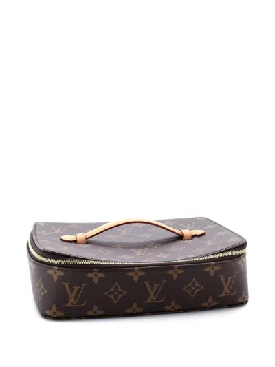 Pre-owned Louis Vuitton Nice Jewelry Case Monogram Canvas Pouch In Brown