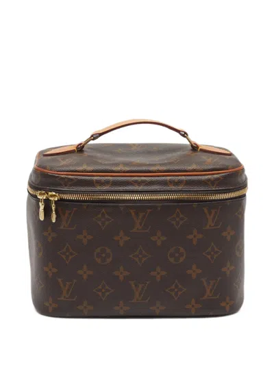 Pre-owned Louis Vuitton Nice Monogram Vanity Case In Brown