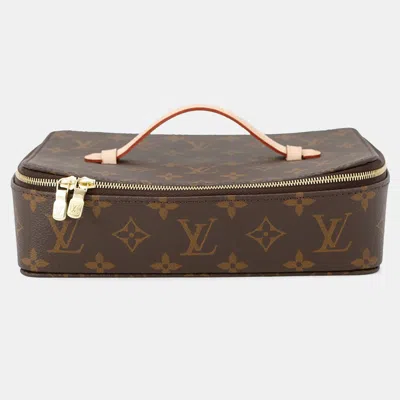 Pre-owned Louis Vuitton Nice Truth Bijoux Brown Monogram