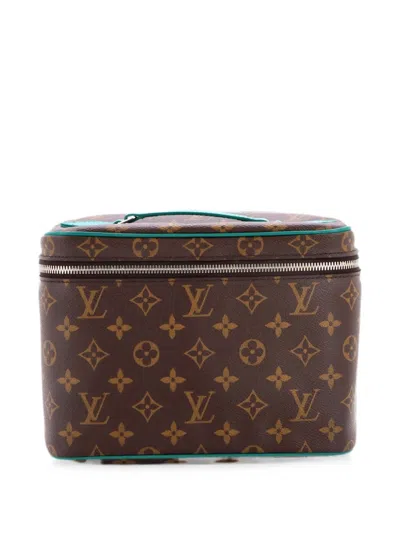 Pre-owned Louis Vuitton Nice Vanity Case Monogram Canvas Bb Pouch In 绿色