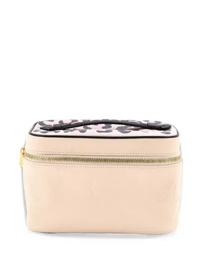 Pre-owned Louis Vuitton Nice Vanity Case Wild At Heart Monogram Empreinte Giant Mini Pouch In Neutrals