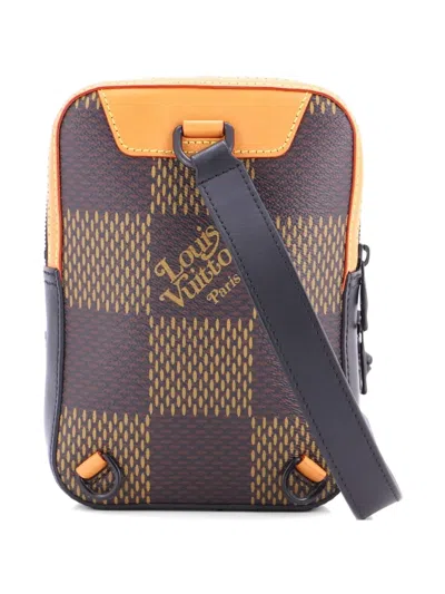 Pre-owned Louis Vuitton Nigo Amazone Sling Bag Limited Edition Giant Damier And Monogram Canvas Crossbody Bag In Black