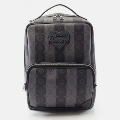 Pre-owned Louis Vuitton Nigo Modular Backpack Coated Canvas And Leather Black Gray