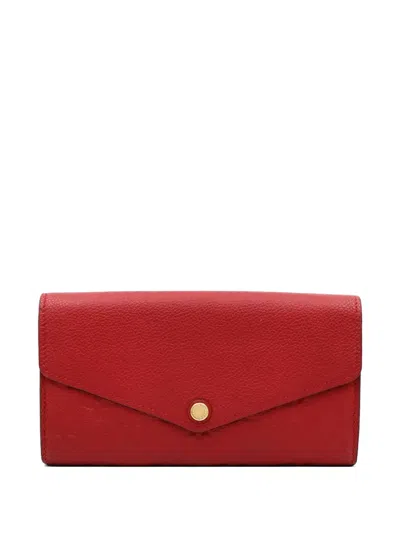 Pre-owned Louis Vuitton Nm Sarah Monogram Wallet In Red