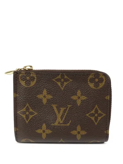 Pre-owned Louis Vuitton Noa Monogram Compact Wallet In Brown