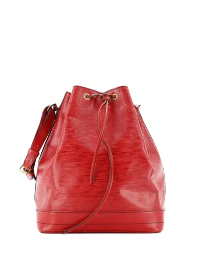Pre-owned Louis Vuitton Noe Handbag Epi Leather Large Bucket Bag In Red