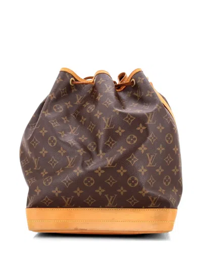 Pre-owned Louis Vuitton Noe Handbag Monogram Canvas Large Bucket Bag In Brown