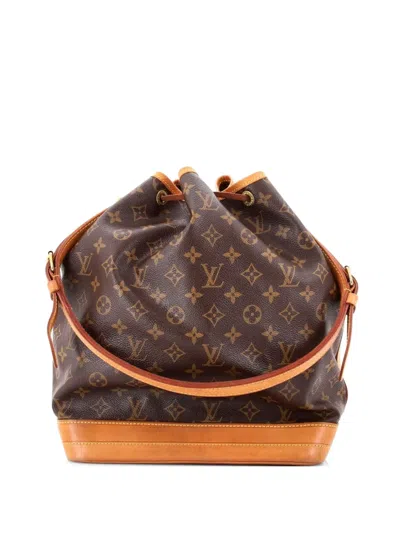 Pre-owned Louis Vuitton Noe Handbag Monogram Canvas Large Bucket Bag In Brown