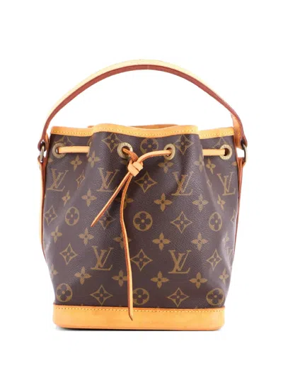 Pre-owned Louis Vuitton Noe Handbag Monogram Canvas Mini Bucket Bag In Brown