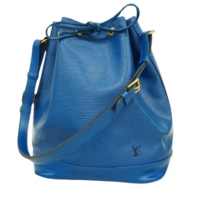 Pre-owned Louis Vuitton Noé Leather Shopper Bag () In Blue