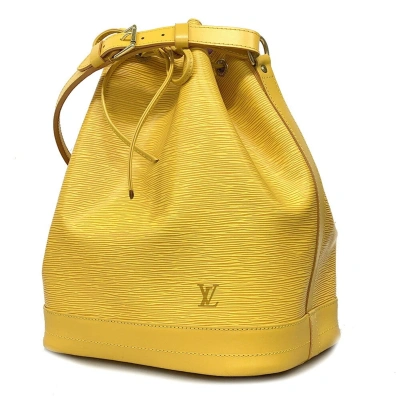 Pre-owned Louis Vuitton Noe Leather Shopper Bag () In Yellow