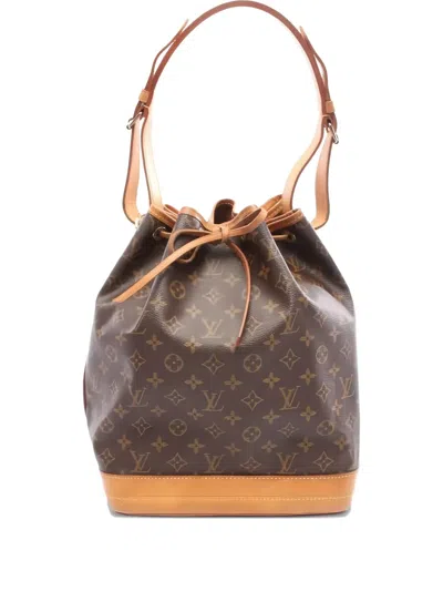 Pre-owned Louis Vuitton Noe Monogram-pattern Bucket Bag In Brown