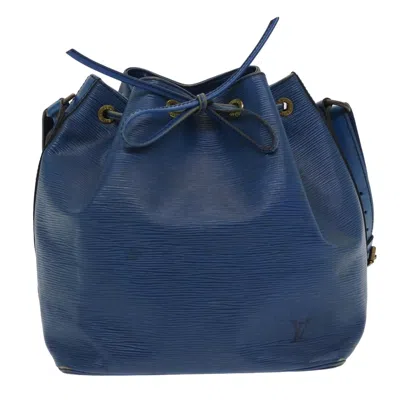 Pre-owned Louis Vuitton Noé Pm Leather Shoulder Bag () In Blue