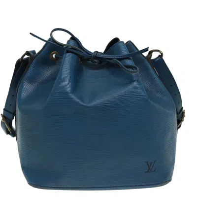 Pre-owned Louis Vuitton Noé Pm Leather Shoulder Bag () In Blue