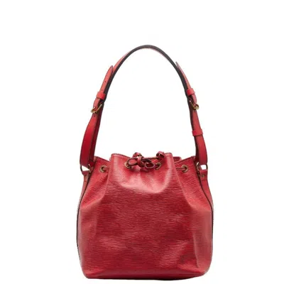 Pre-owned Louis Vuitton Noé Pm Leather Shoulder Bag () In Red