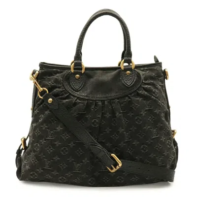 Pre-owned Louis Vuitton Noir Denim Canvas Shoulder Bag Tote Bag ()