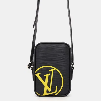 Pre-owned Louis Vuitton Noir Epi Leather Danube Lv Circle Pm Bag In Black