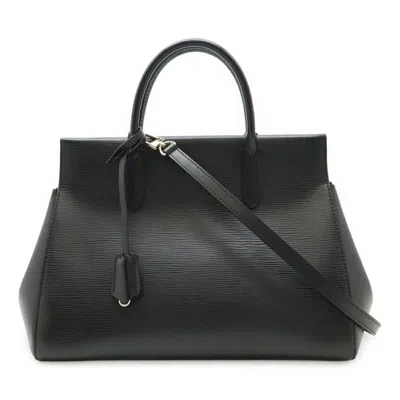 Pre-owned Louis Vuitton Noir Epi Leather Handbag Shoulder Bag () In Black