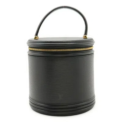 Pre-owned Louis Vuitton Noir Epi Leather Handbag Vanity Bag () In Black