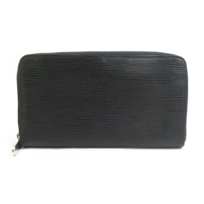 Pre-owned Louis Vuitton Noir Epi Leather Long Wallet (bi-fold) ()