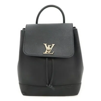 Pre-owned Louis Vuitton Noir Leather Backpack () In Black