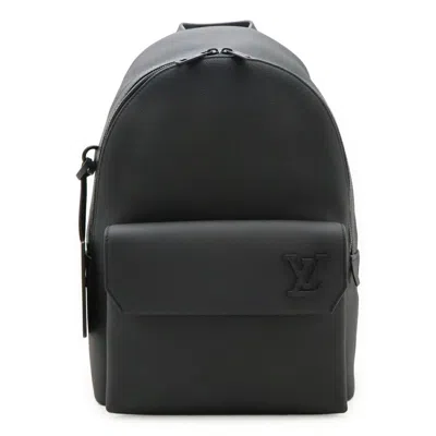 Pre-owned Louis Vuitton Noir Leather Backpack () In Black