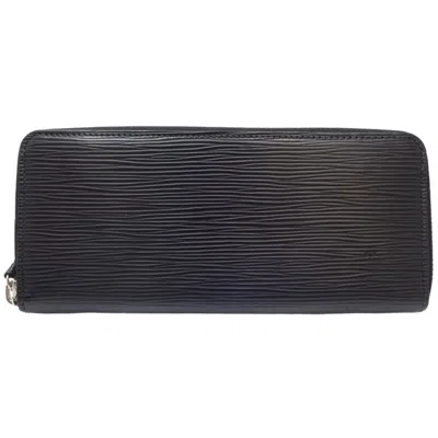 Pre-owned Louis Vuitton Noir Leather Coin Purse/coin Case ()