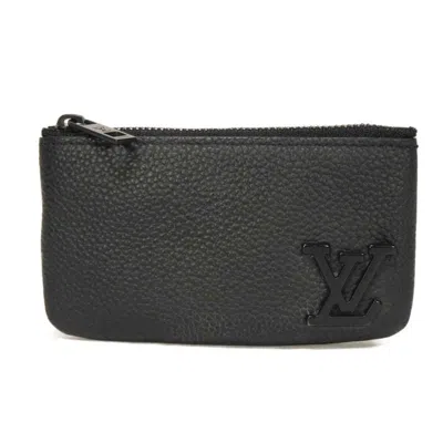 Pre-owned Louis Vuitton Noir Leather Coin Purse/coin Case ()