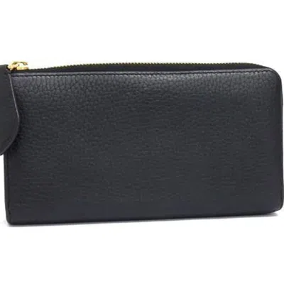 Pre-owned Louis Vuitton Noir Leather Long Wallet (bi-fold) () In Multi
