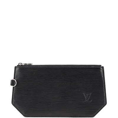 Pre-owned Louis Vuitton Noir Leather Pouch () In Multi