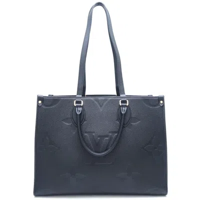 Pre-owned Louis Vuitton Noir Leather Tote Bag ()