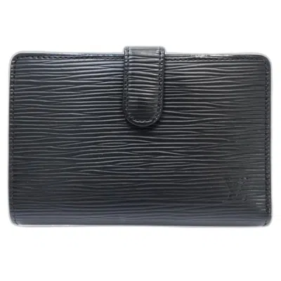 Pre-owned Louis Vuitton Noir Leather Wallet (bi-fold) () In Black