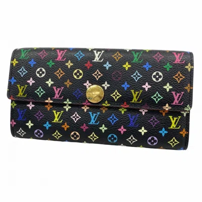 Pre-owned Louis Vuitton Noir Long Wallet (bi-fold) () In Black