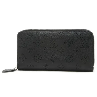 Pre-owned Louis Vuitton Noir Mahina Leather Long Wallet (bi-fold) ()