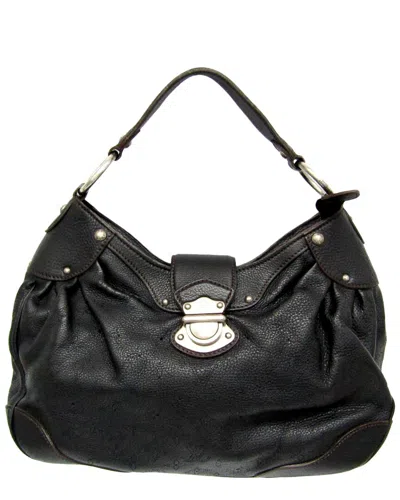 Pre-owned Louis Vuitton Noir Mahina Leather Shoulder Bag (authentic )