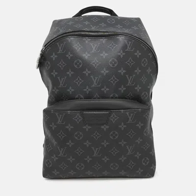 Pre-owned Louis Vuitton Noir Monogram Eclipse Backpack In Black