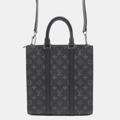 Pre-owned Louis Vuitton Noir Monogram Eclipse Sac Plat Bag In Black