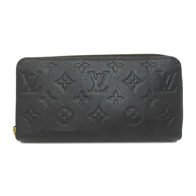 Pre-owned Louis Vuitton Noir Monogram Empreinte Long Wallet (bi-fold) () In Black
