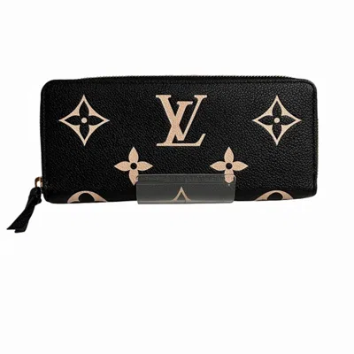 Pre-owned Louis Vuitton Noir Monogram Empreinte Long Wallet (bi-fold) () In Black
