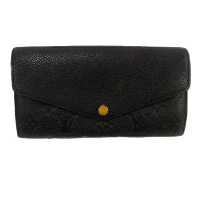 Pre-owned Louis Vuitton Noir Monogram Empreinte Long Wallet (bi-fold) () In Black