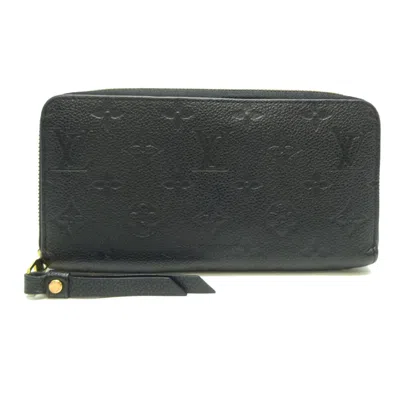 Pre-owned Louis Vuitton Noir Monogram Empreinte Long Wallet (bi-fold) () In Black