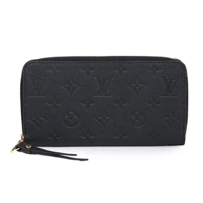 Pre-owned Louis Vuitton Noir Monogram Empreinte Long Wallet (bi-fold) () In Black