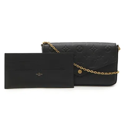 Pre-owned Louis Vuitton Noir Monogram Empreinte Pochette Shoulder Bag () In Black