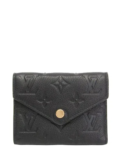 Pre-owned Louis Vuitton Noir Monogram Empreinte Tri-fold Wallet (authentic Pre-loved)